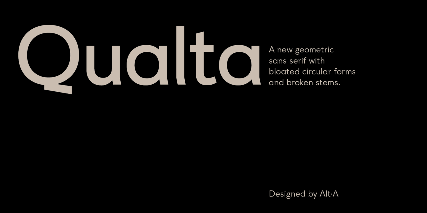 Пример шрифта Qualta